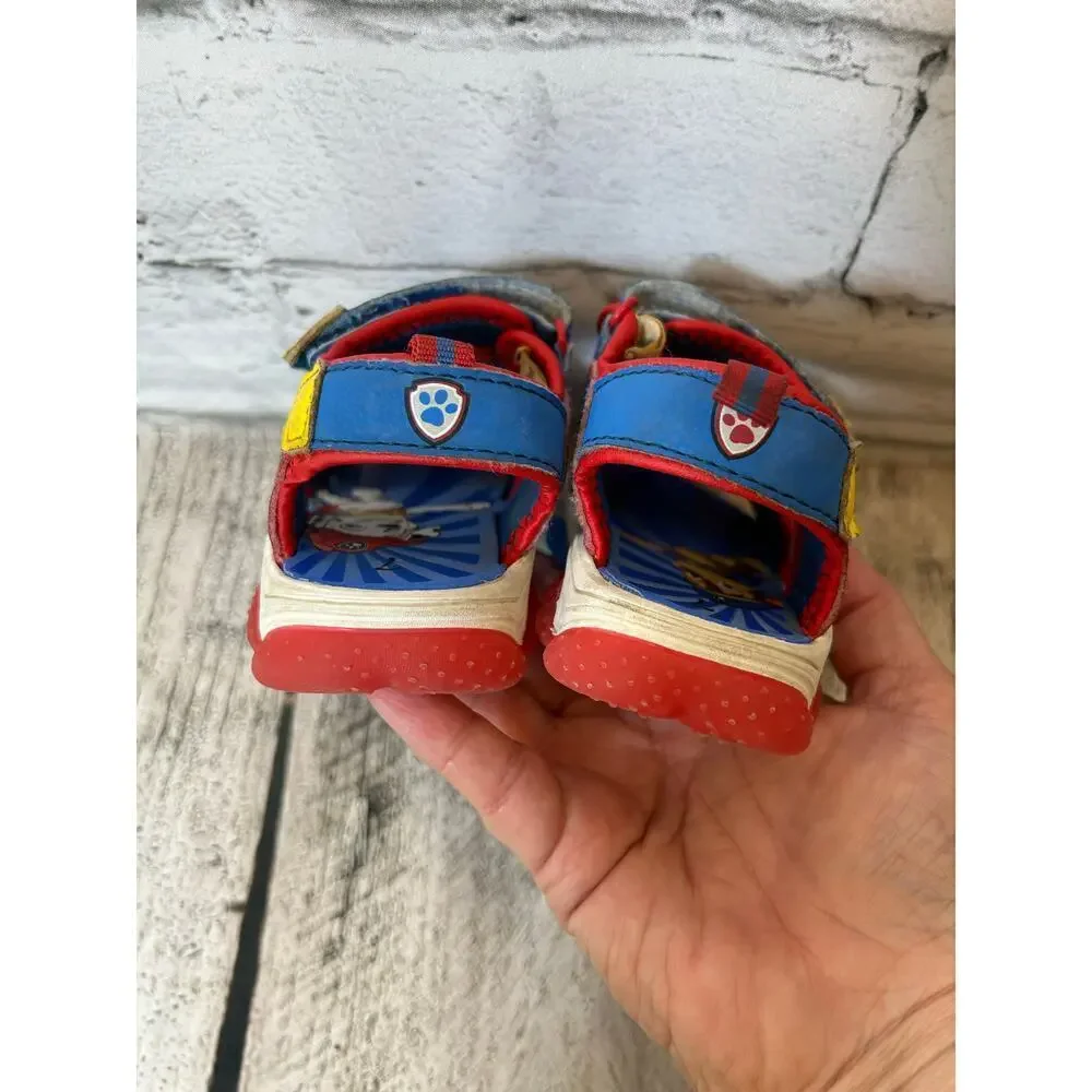 PAW PATROL Boy’s Lighted Open Toe Sandals / Size: 7